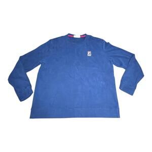 Vintage Fila Blue Crewneck Sweatshirt Men’s XL Long Sleeve Logo Pullover A27‎